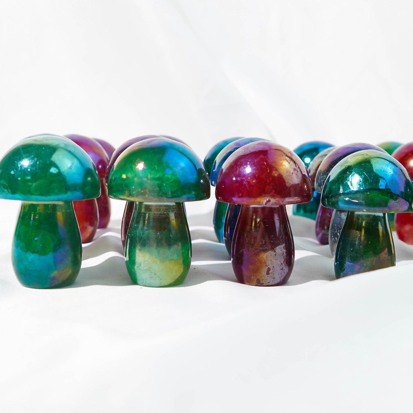 Aura Mushroom Carved Mushroom Polished Crystal Cute Mushroom Stones