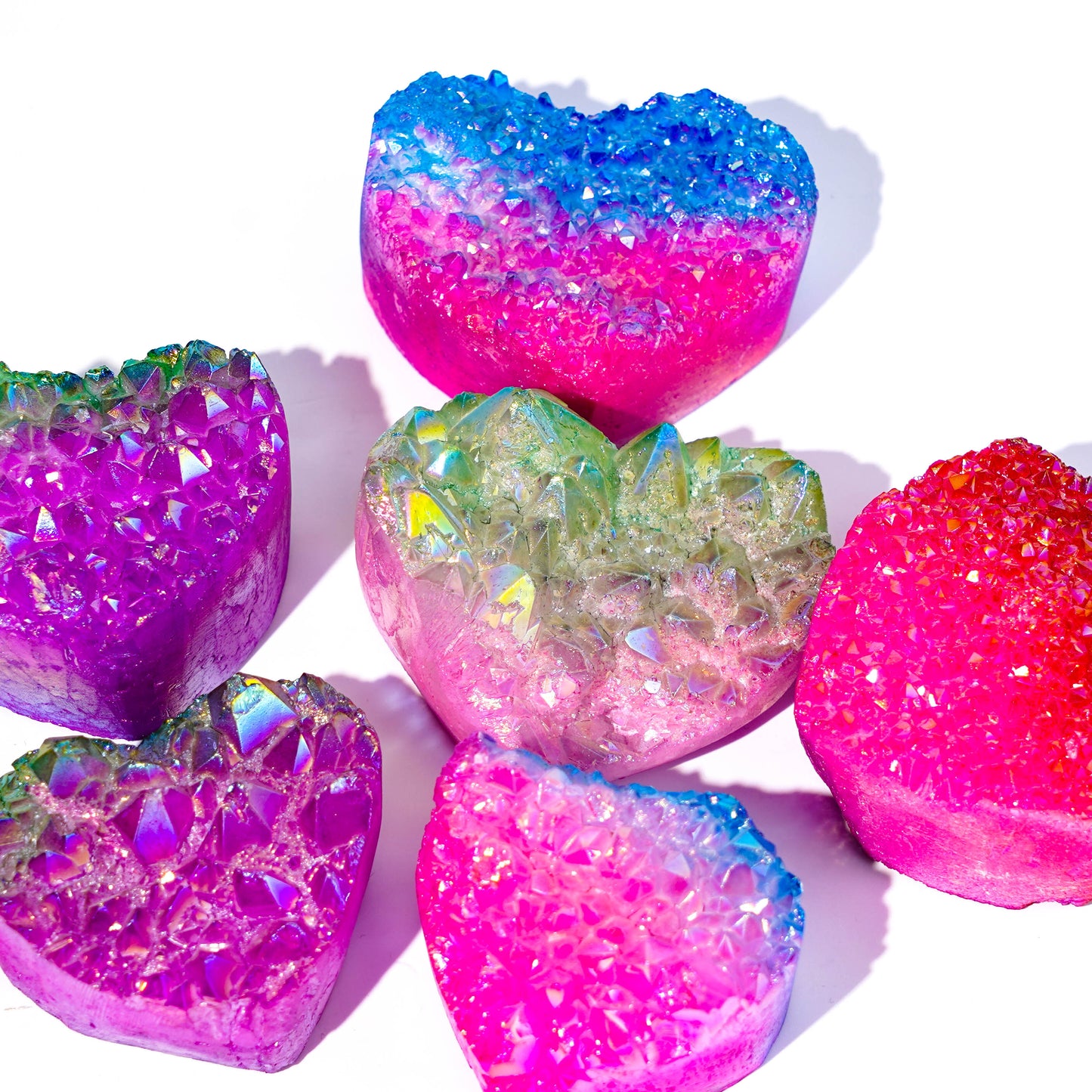 Aura Crystal  Cluster Heart