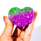 Aura Crystal  Cluster Heart