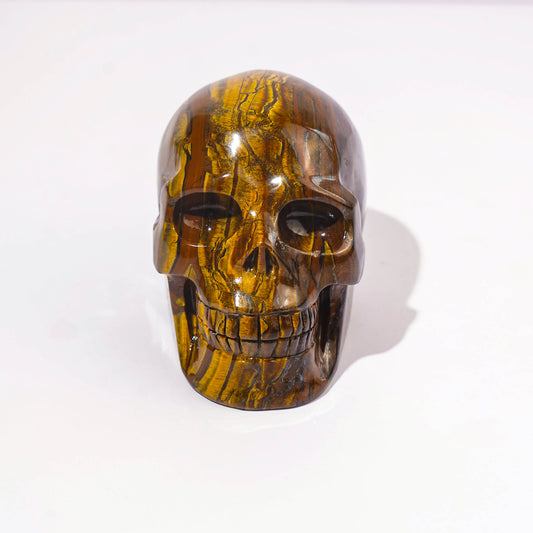 Yellow Tiger Eye Skull