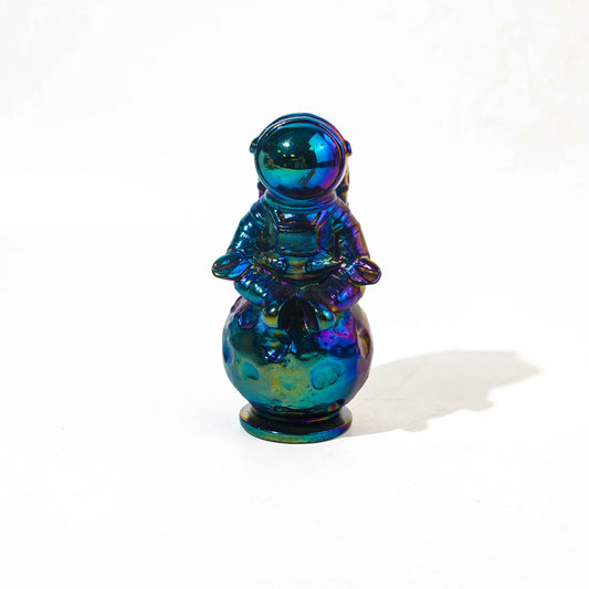 Aura Obsidian Hand Carved Space Astronaut