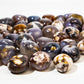 Black Flower Agate Tumble Stones