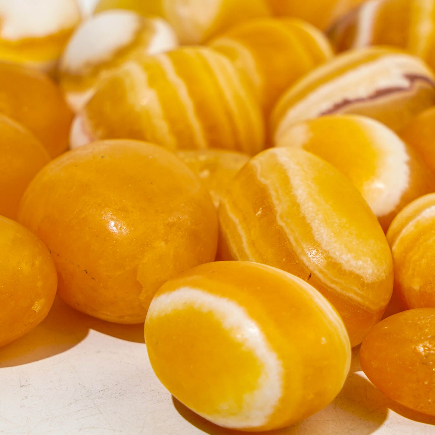 Yellow Calcite Tumble Stones