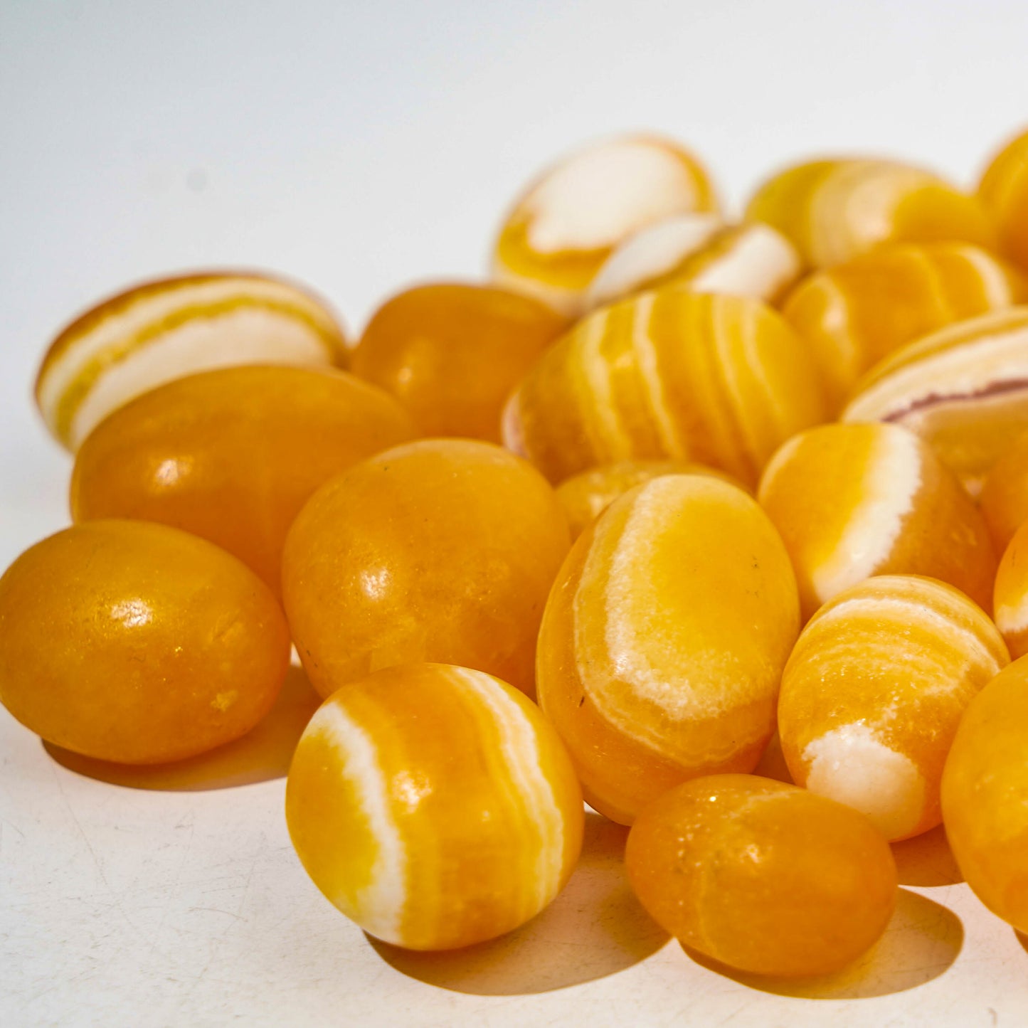 Yellow Calcite Tumble Stones