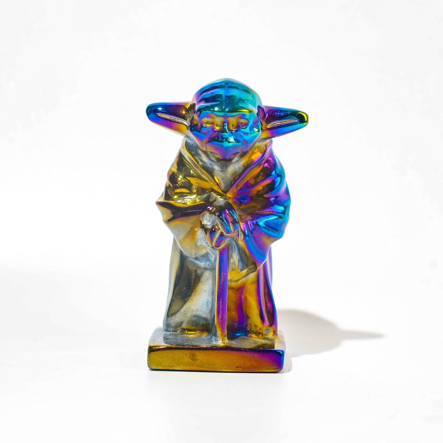 Aura Obsidian Hand Carved Yoda