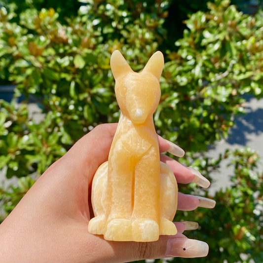 Orange Calcite Fox