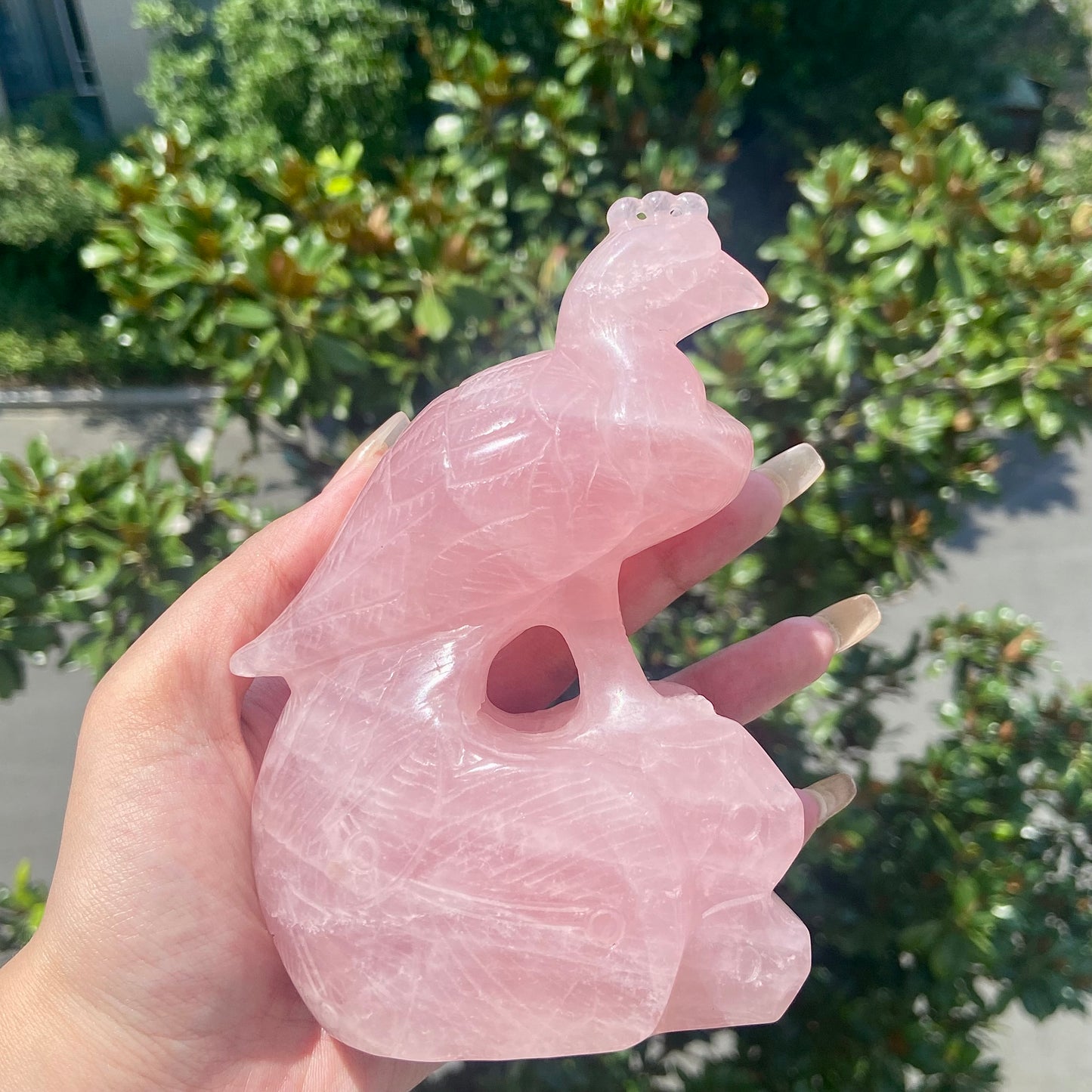 Rose Quartz Crow