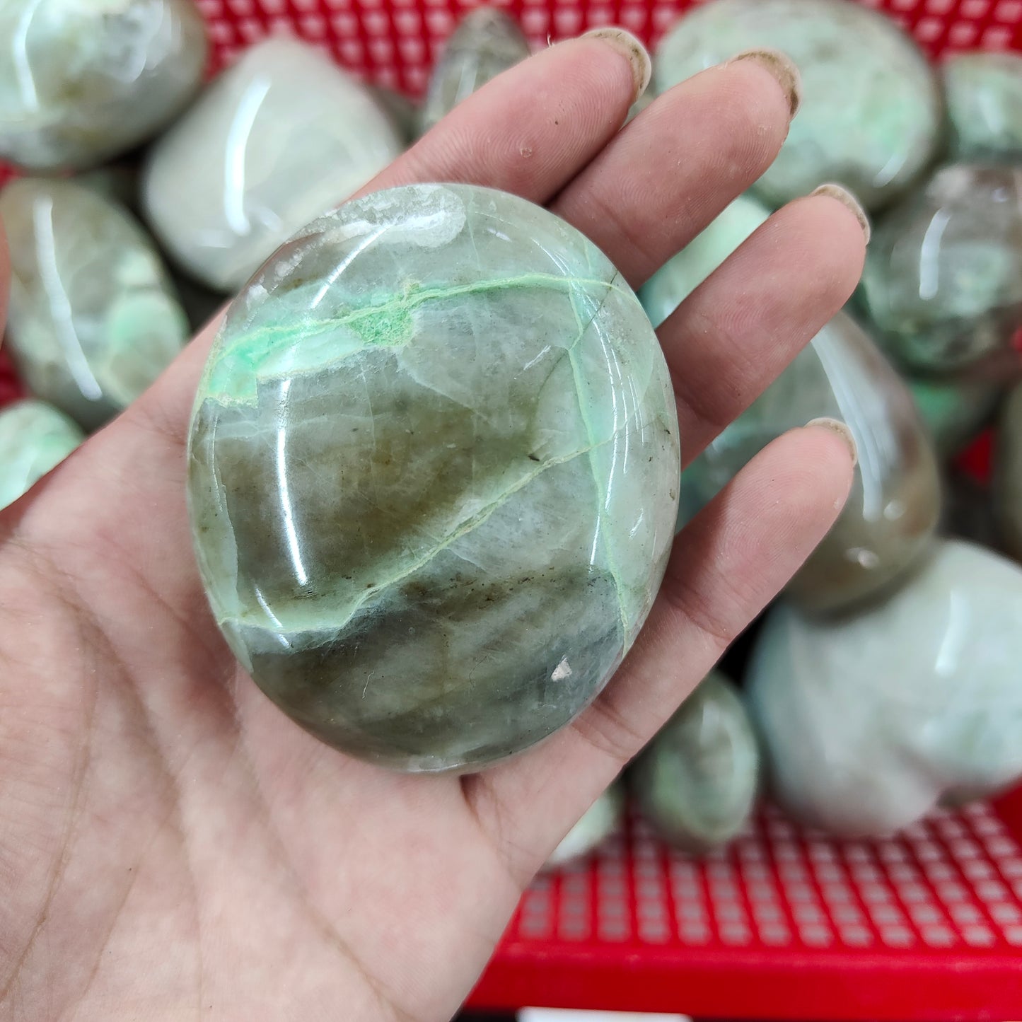 Green Moon Palm Stone