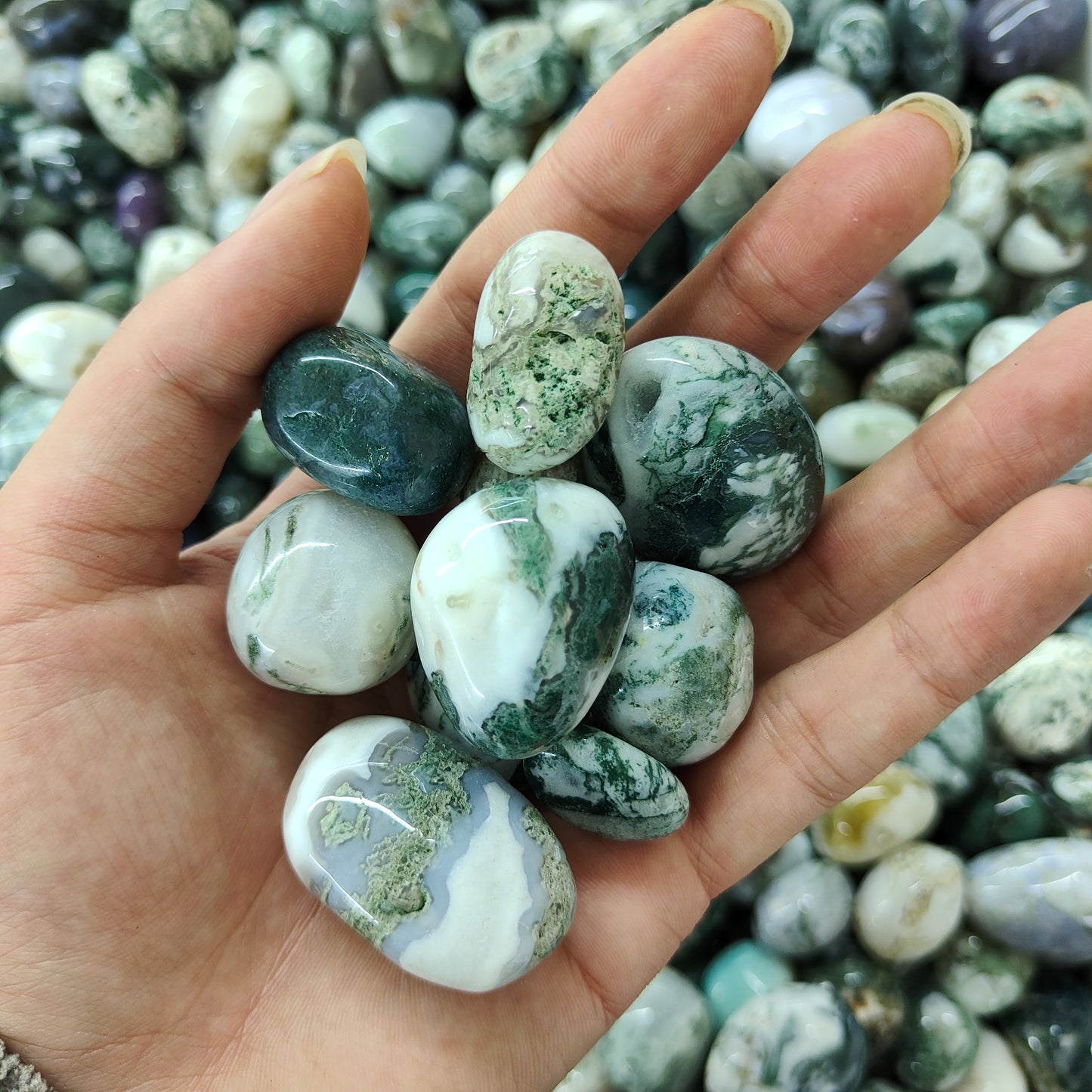 Moss Agate Tumble Stone