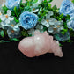 Hand Carved Rose Quartz Heart For Decoration And Gift