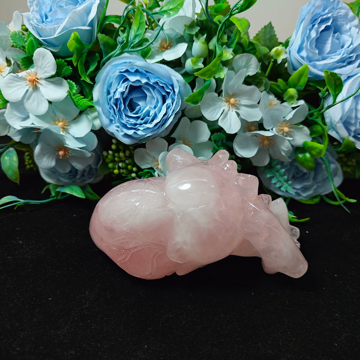 Hand Carved Rose Quartz Heart For Decoration And Gift