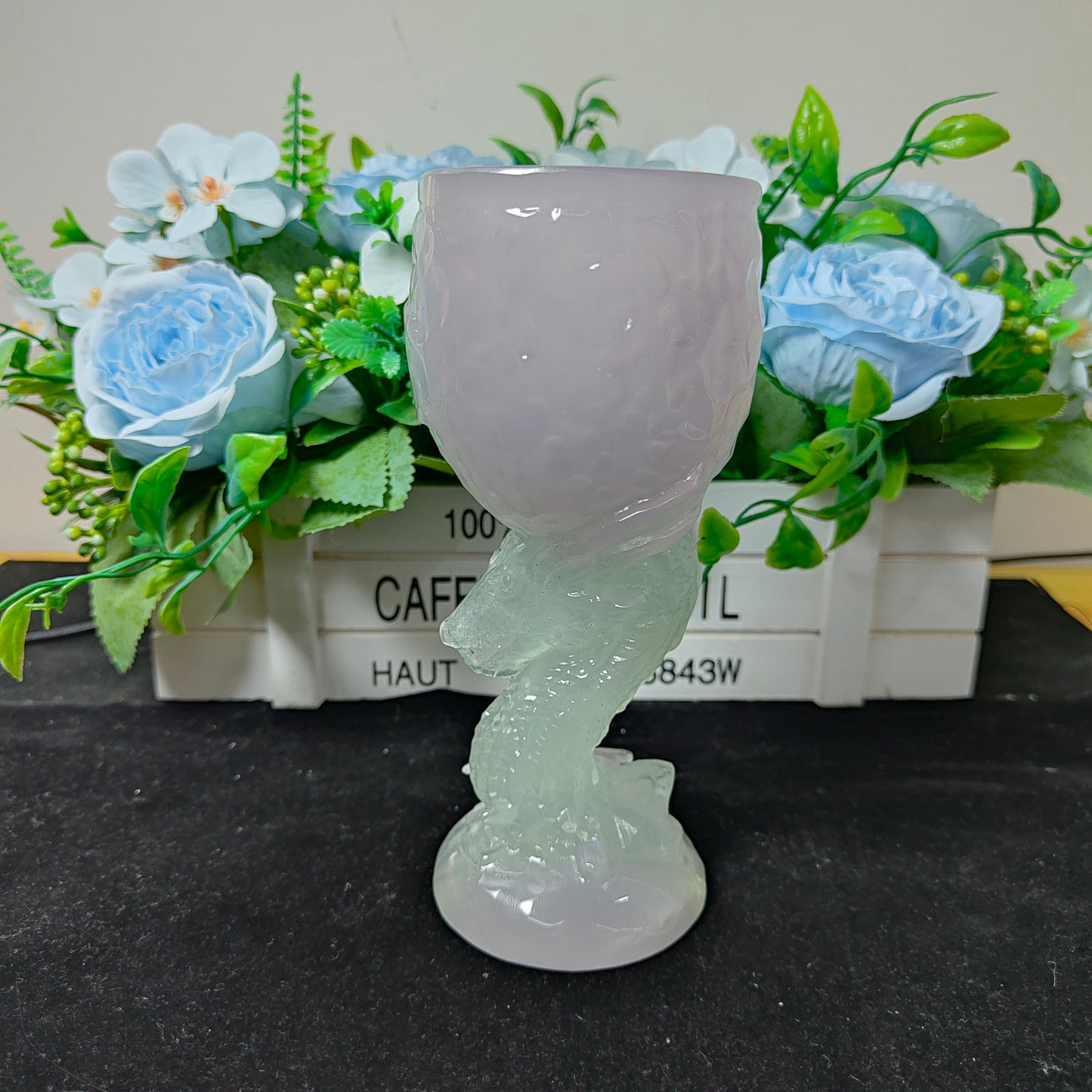 Hand Carved Shallow Fluorite Cup For Decoration And Gift