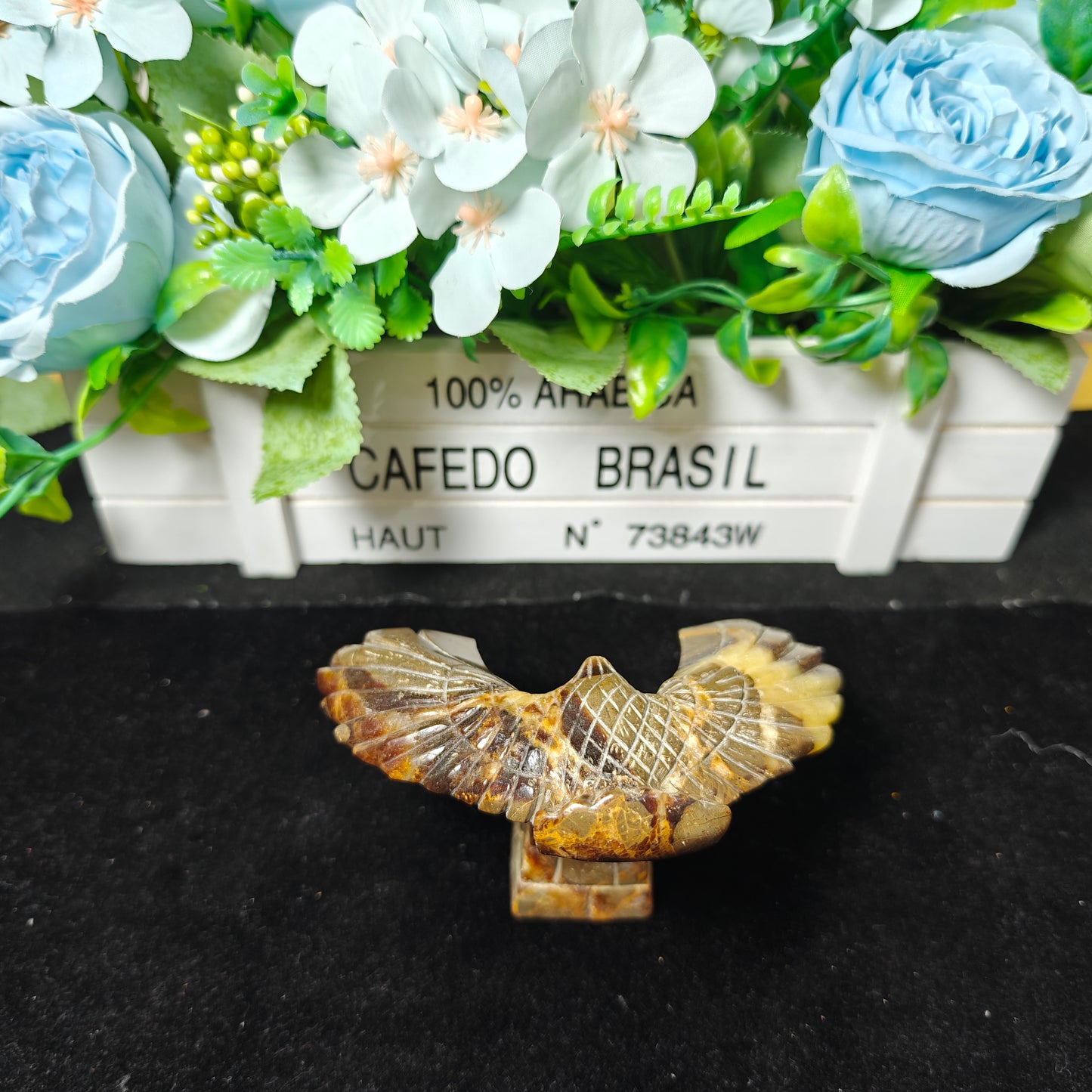 Hand Carved Septarian Balanced Eagle For Decoration And Gift