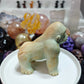 Hand Carved Amazonite Gorilla For Decoration And Gift