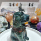 Hand Carved Ocean Jasper Dog For Decoration And Gift