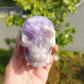 Hand Carved Amethyst Cluster Skull For Decoration And Gift