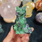 Hand Carved Ruby In Zoisite Fox For Decoration And Gift