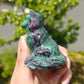 Hand Carved Ruby In Zoisite Fox For Decoration And Gift