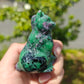 Hand Carved Ruby In Zoisite Fox For Decoration And Gift