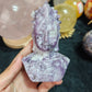 Hand Carved Lepidolite Buddha Head For Decoration And Gift