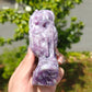 Hand Carved Lepidolite Buddha Head For Decoration And Gift