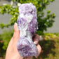 Hand Carved Lepidolite Buddha Head For Decoration And Gift