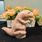 Hand Carved Red Net Stone Dinosaur For Decoration And Gift