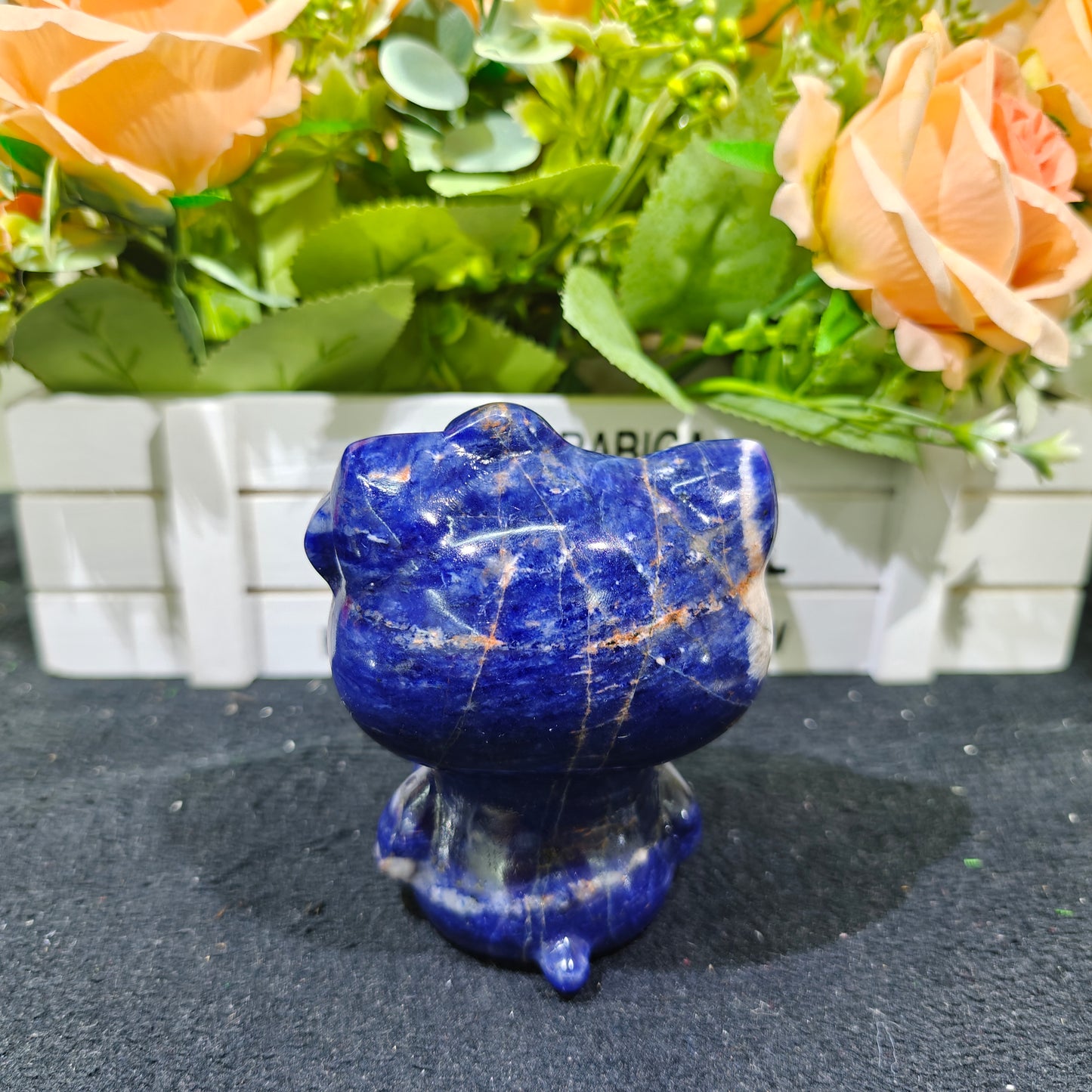 Hand Carved Sodalite Hellowkitty For Decoration And Gift