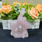 Hand Carved Rose Quartz Phoenix For Decoration And Gift