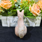 Hand Carved Pink Amethyst Fox For Decoration And Gift