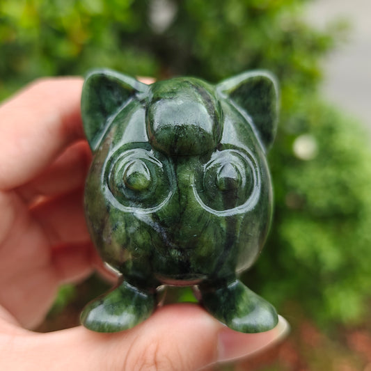 Hand Carved Xiuyan Jade Jigglypuff For Decoration And Gift