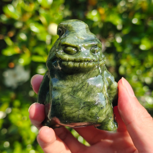 Hand Carved Xiuyan Jade Oogie Boogie For Decoration And Gift