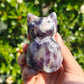 Hand Carved Dream Amethyst Cat For Decoration And Gift