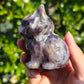 Hand Carved Dream Amethyst Cat For Decoration And Gift