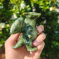 Hand Carved Xiuyan Jade Fly Dragon For Decoration And Gift