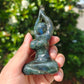 Hand Carved Labradorite Yoga Woman For Decoration And Gift