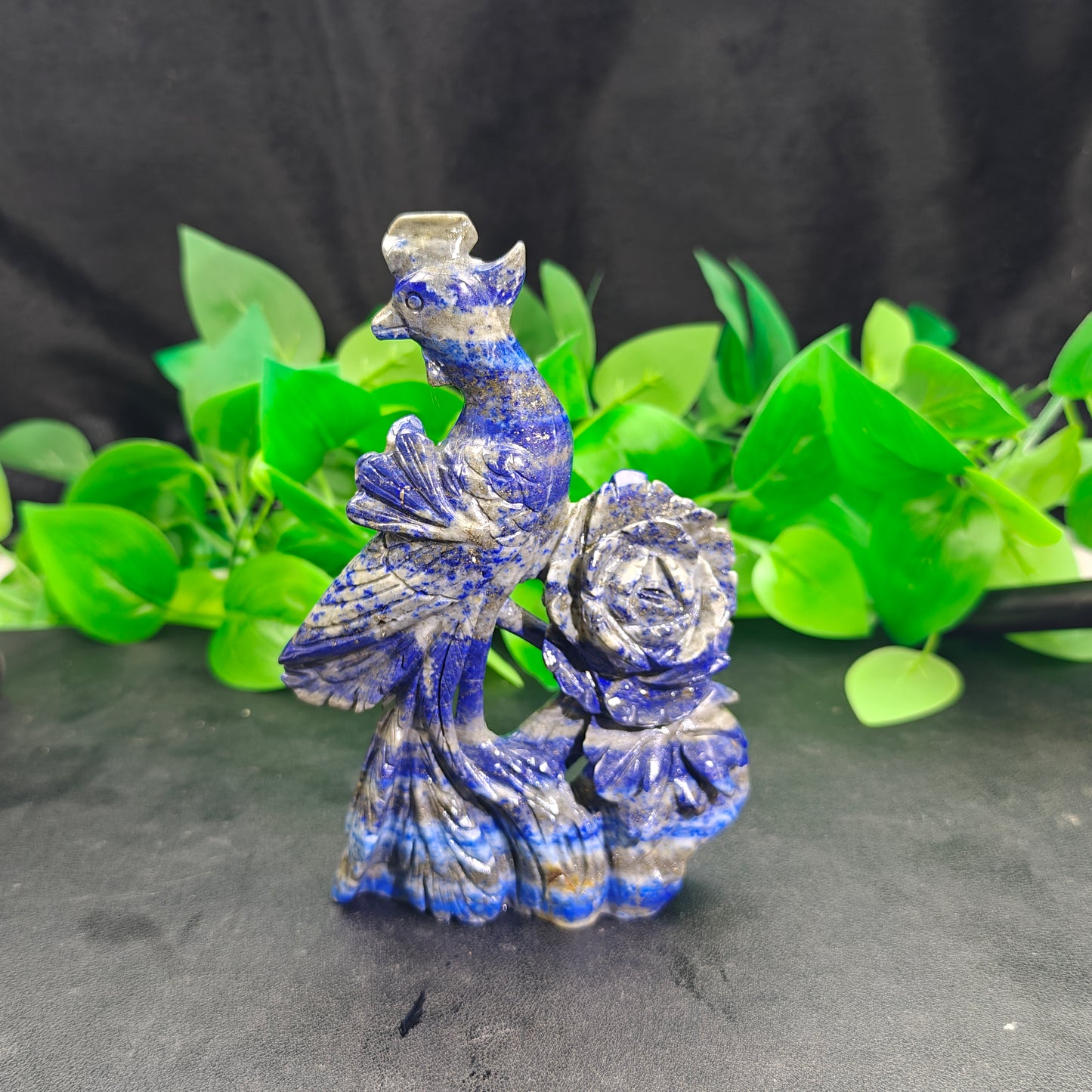 Hand Carved Lapis Lazuli Phoenix For Decoration And Gift