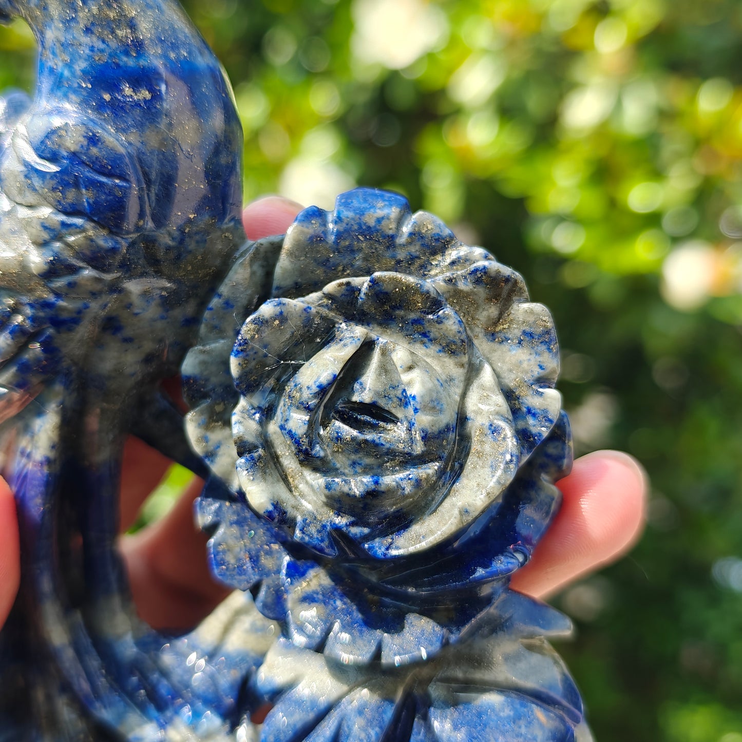 Hand Carved Lapis Lazuli Phoenix For Decoration And Gift