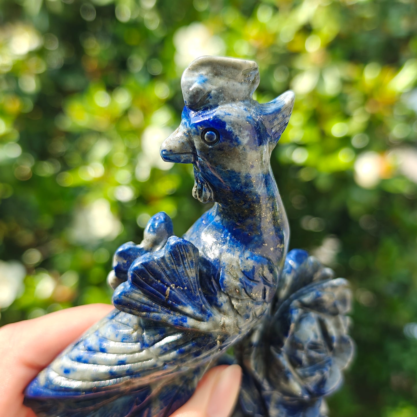 Hand Carved Lapis Lazuli Phoenix For Decoration And Gift