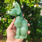 Hand Carved Green Aventurine Cat For Decoration And Gift