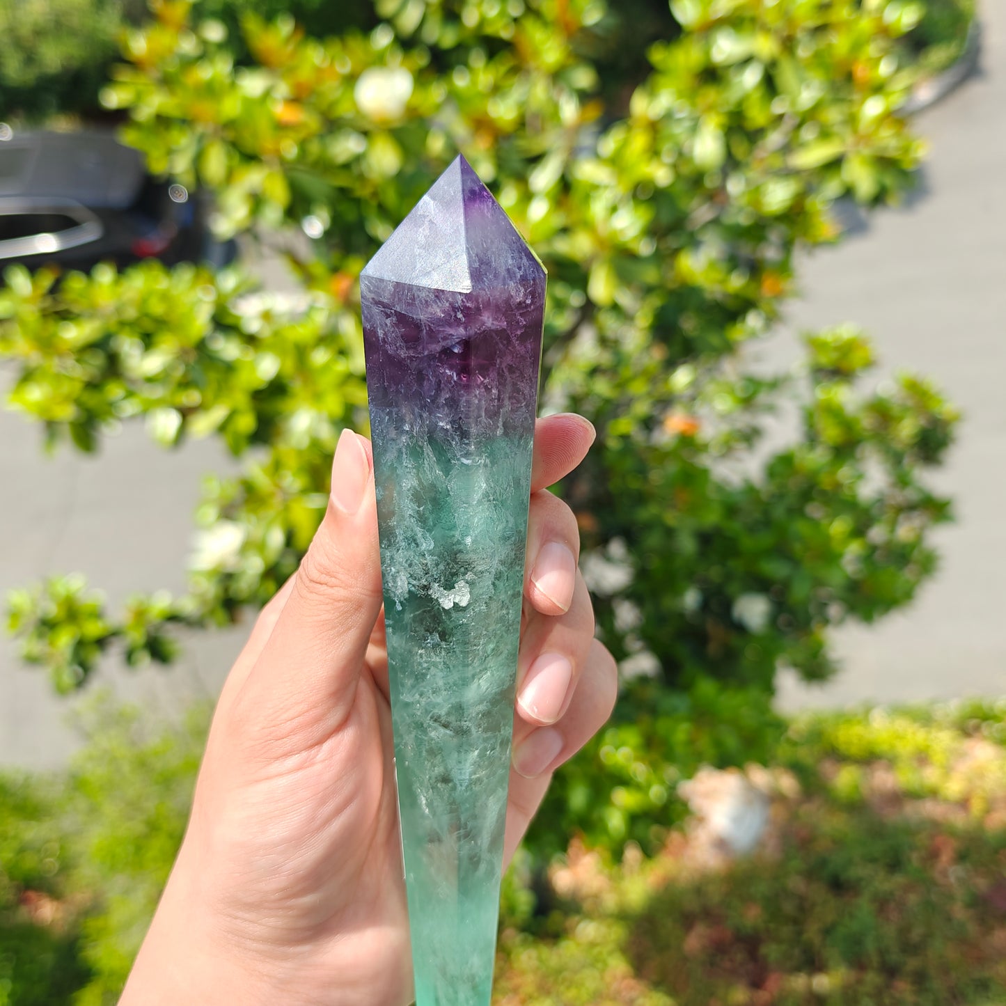 Wholesale Watermelon Fluorite Wand For Decoration And Gift