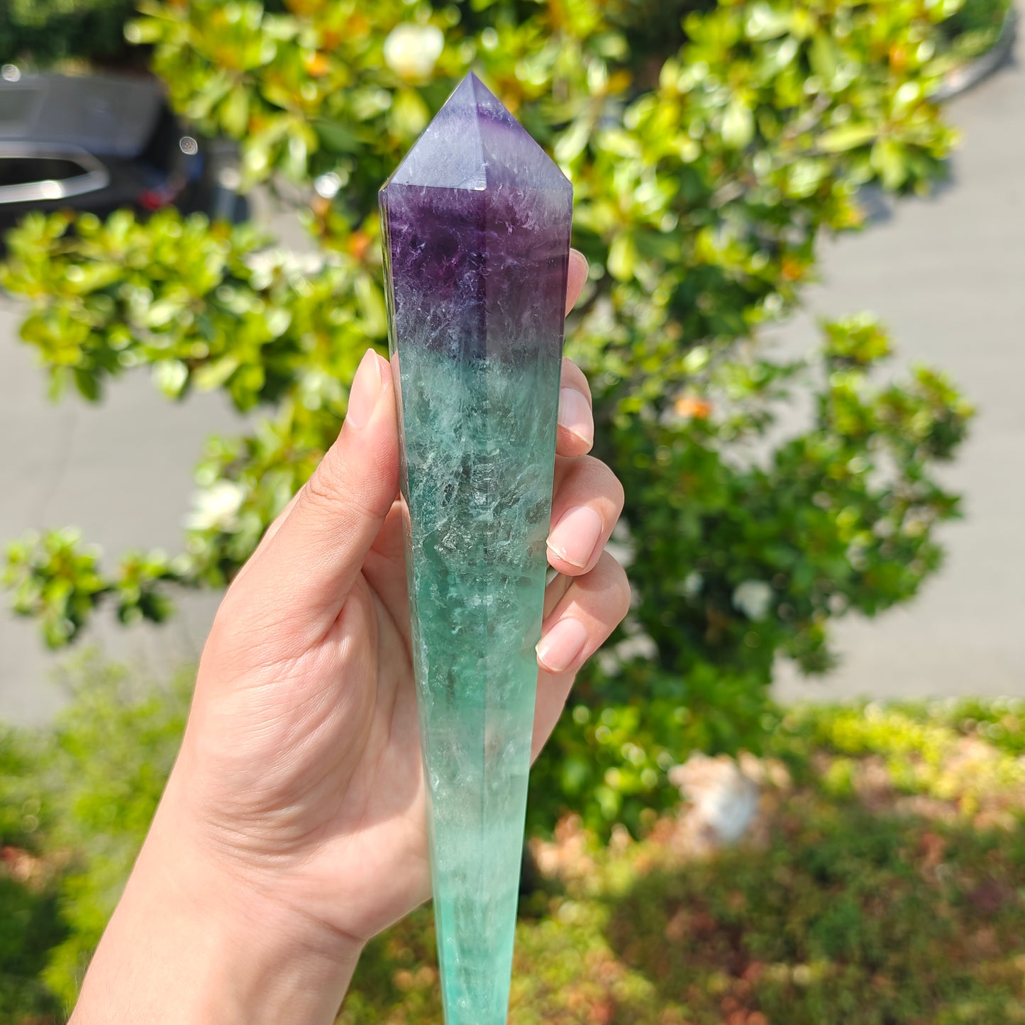 Wholesale Watermelon Fluorite Wand For Decoration And Gift