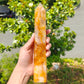 Hand Carved Golden Healer Quartz Tower For Decoration And Gift