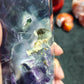 Hand Carved Rainbow Fluorite Tower For Decoration And Gift