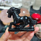 Hand Carved Black Obsidian Horse For Decoration And Gift