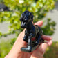 Hand Carved Black Obsidian Horse For Decoration And Gift