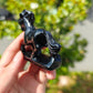 Hand Carved Black Obsidian Horse For Decoration And Gift