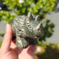 Hand Carved Pyrite Triceratop For Decoration And Gift