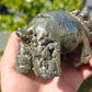 Hand Carved Pyrite Triceratop For Decoration And Gift