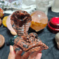 Hand Carved Red Obsidian Cobra For Decoration And Gift